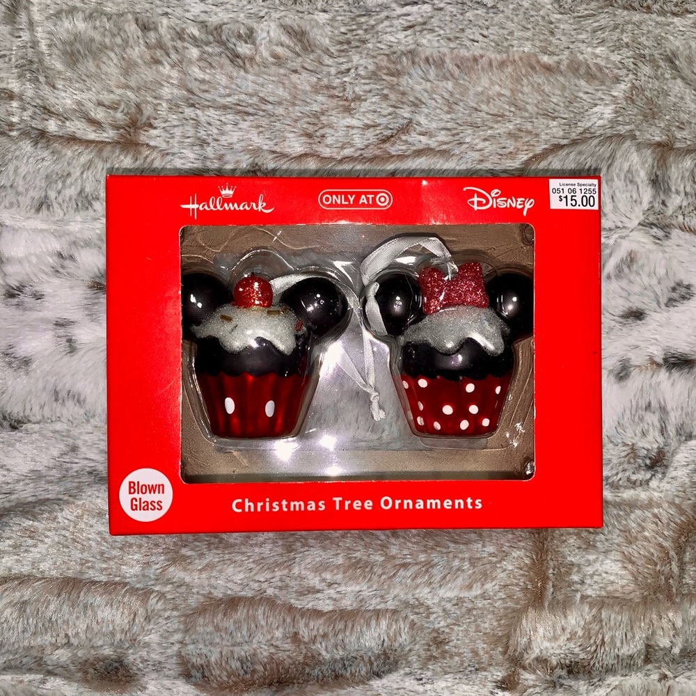 Mickey and Minnie cupcake ornaments